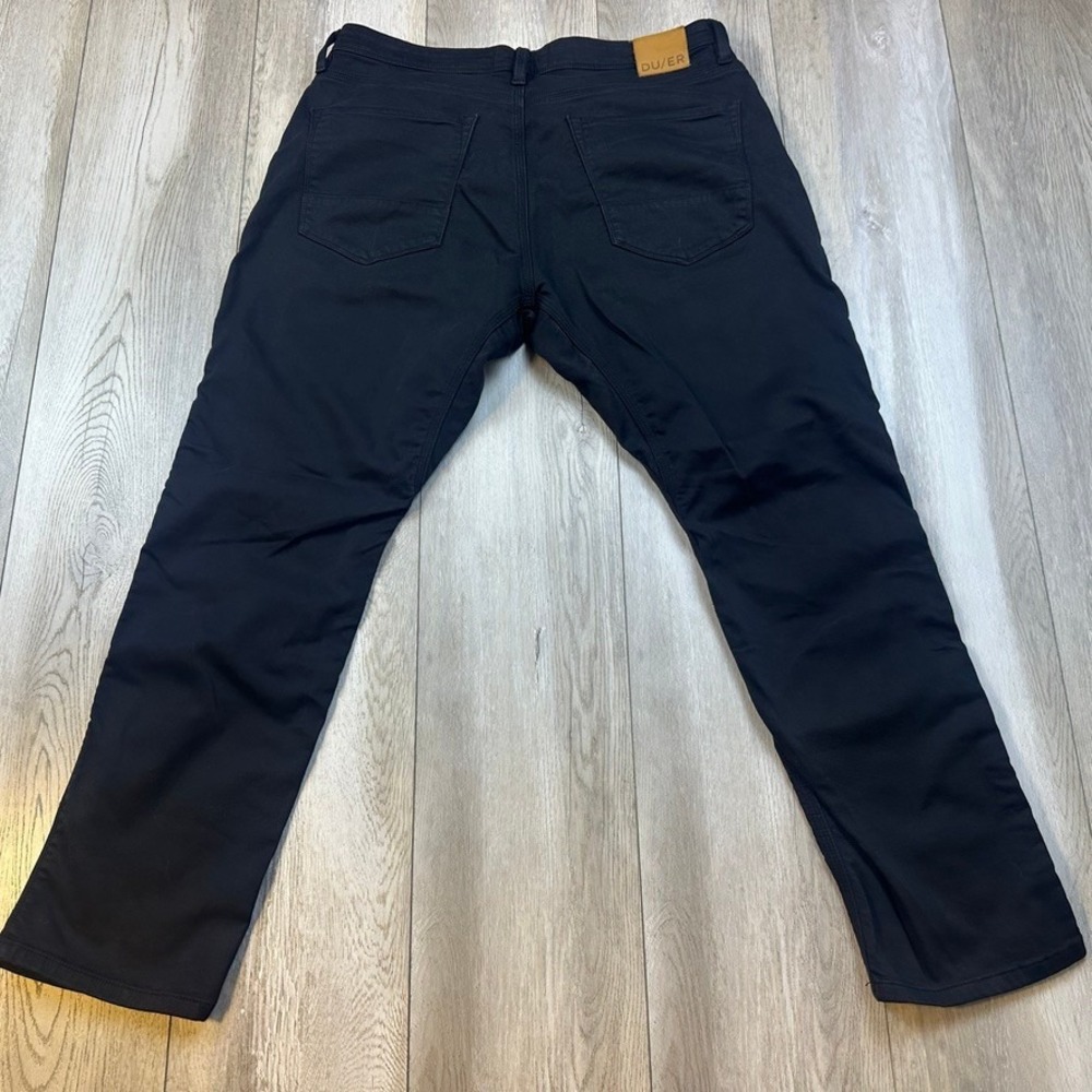 Duer DU/ER N2X Relax Taper Jeans Mens 36x30 Black Denim Stretch Performance Men - Picture 7 of 12